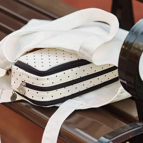 Miniatura 3 de iSuperb - Estuche grande para lápices con gran capacidad, de lona, con 3 compartimentos, bolsa para bolígrafos, bolsa de marcadores