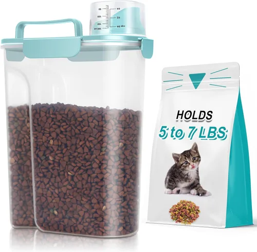 Miniatura 17 de TBMax Contenedor de Almacenamiento de Comida para Gatos y Perros de 5 a 7 libras, Contenedor Secundario de Almacenamiento de Comida para Mascotas