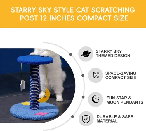 Miniatura 2 de Torre de árbol para gatos de cielo estrellado Mueble para gatos de varias capas con cápsula espacial Cama para gatos y casa para gatos