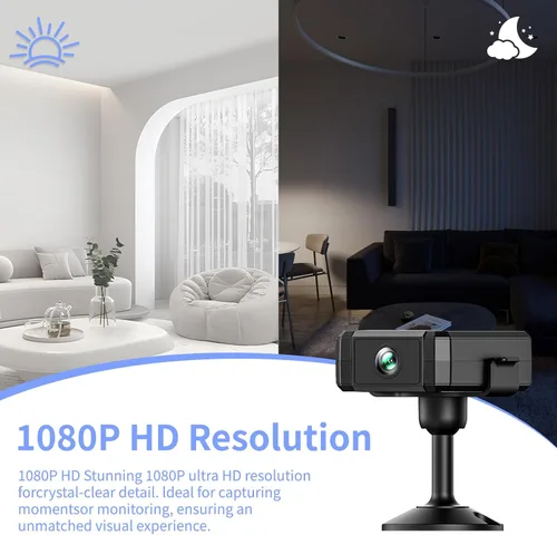 Miniatura 3 de Minicámara 2026 Actualización de seguridad inalámbrica Cámara pequeña WiFi 1080P Micro Magnetic Niñera Cam con detección de movimiento, gran angular