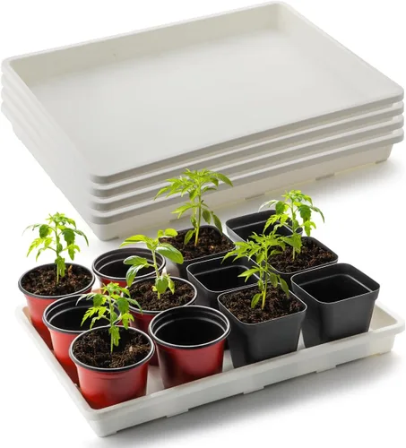 RooTrimmer Paquete de 5 Bandejas para Vivero, Bandeja para Plantas con Capacidad de Transporte y Soporte para Macetas de 24 Celdas, Bandeja para