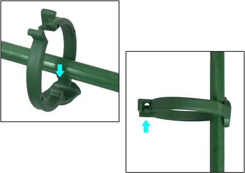 Miniatura 7 de Estacas de soporte para plantas de 12 pulgadas, con anillo de retención ajustable, estacas de soporte para plantas de interior y exterior, flores