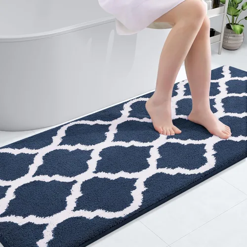 Miniatura 25 de OLANLY Alfombras de baño de 24 x 16 pulgadas, microfibra suave y absorbente, antideslizante y peluda, lavable a máquina, tapetes para el suelo