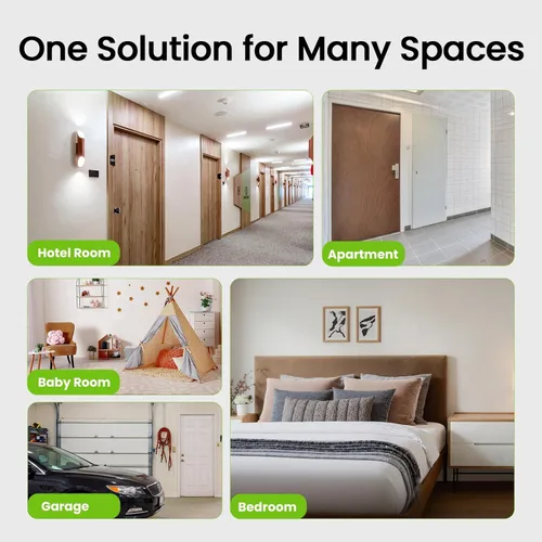 Miniatura 9 de GHome Smart - Cerradura de puerta de huellas dactilares inteligente, perilla de puerta de huellas dactilares inteligente 4 en 1 con teclado, control