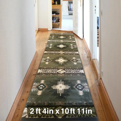 Miniatura 68 de YHSF South West - alfombra estilo nativo americano del suroeste C318 - fácil de limpiar, gruesa, suave, duradera, alfombra inspirada en tribus