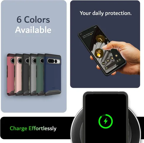 Miniatura 7 de TUDIA Merge [grado militar] Funda diseñada para Google Pixel 7 Pro (2022), a prueba de golpes, delgada, de doble capa, resistente a los golpes