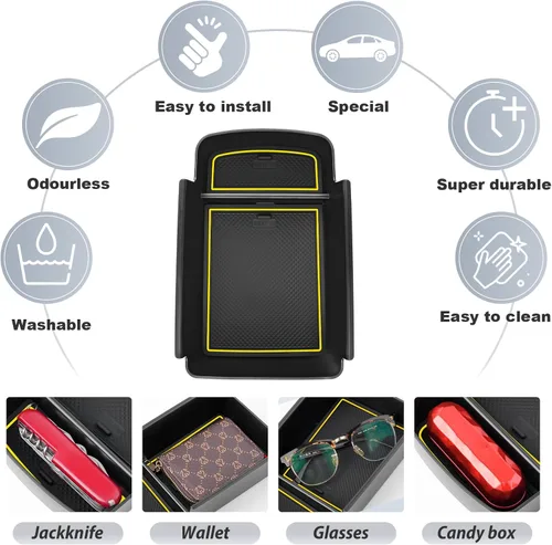 Miniatura 5 de SKTU para 2024 2025 2026 Organizador de Consola Central Chevrolet Trax 2024 2025 2026 Inserto Chevy Trax de Materiales ABS Bandeja Caja de Apoyo