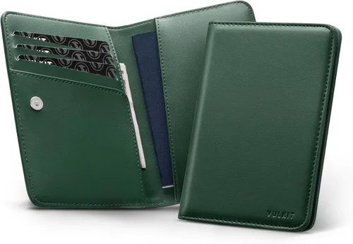 Miniatura 12 de VULKIT Soporte para pasaporte, cierre magnético, bloqueo RFID, cartera de viaje, funda para libro de pasaporte, soporte para tarjeta de embarque