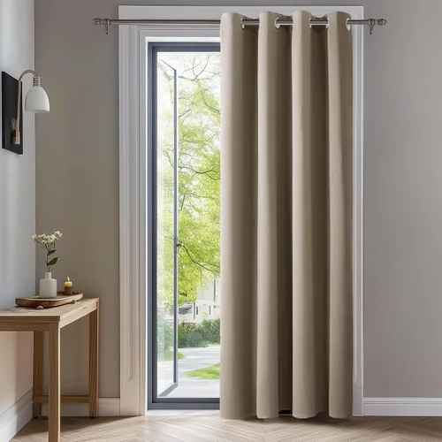 Miniatura 13 de Deconovo Cortina opaca, para oscurecer la habitación Gris claro