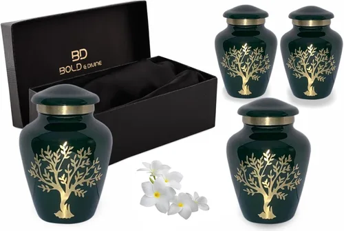 Tree of Life - Urnas de recuerdo para cenizas humanas, 4 recuerdos pequeños, urnas decorativas para cenizas, mujeres y hombres, urnas funerarias,