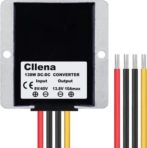 Miniatura 4 de DC 8V-40V a 13.8V 10A Convertidor automático Buck Boost Regulador reductor de voltaje, convertidor impermeable regulado DC fuente de alimentación