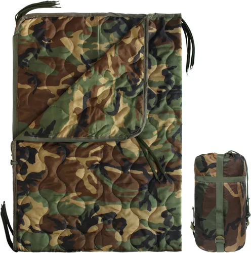 Miniatura 11 de Forro de poncho de camuflaje, manta militar, saco de dormir militar, con una bolsa de transporte de compresión, para viajes, senderismo, campamento