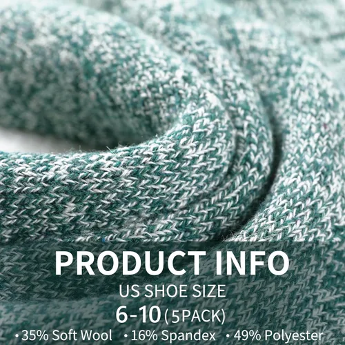 Miniatura 3 de Wool Socks for Women - Womens Wool Socks Winter Socks for men Warm Thick Knit Wool Soft Vintage Casual Crew Socks