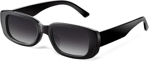 JASPIN Lentes de sol rectangulares para mujeres y hombres, modernos Y2K retro de los años 90, protección UV400, marco cuadrado fresco