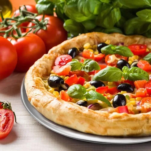 Miniatura 7 de Deedro Bandeja de pizza de 12 pulgadas, bandeja de pizza de acero inoxidable para horno, platos redondos para pastel de galletas, ensalada de pizza