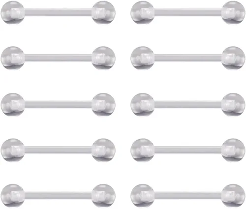 Anillos de pezón de plástico transparente de 0.49 oz y 0.56 oz para cirugía, embarazo embarazada, destete de maternidad, joyería de piercing de