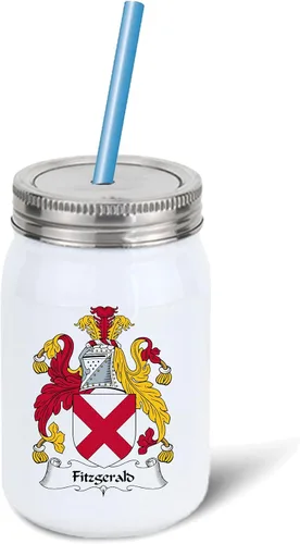 Miniatura 4 de Carpe Diem Designs Fitzgerald Shield of Arms/Fitzgerald Family Crest - Taza de cerámica para café/cacao de 11 onzas, fabricada en los Estados Unidos