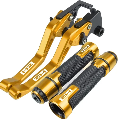 Miniatura 12 de DOUKI Para Kawasaki H2 H2R 2015 2016 motocicleta freno corto embrague palancas embrague embrague empuñaduras manillar extremos CNC accesorios