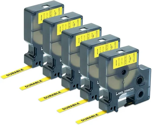 Miniatura 6 de Cinta de etiquetas D1 43618 negro sobre amarillo compatible con Dymo LabelManager 160 280 420P PnP 220P 360D 450 210D, 1/4" x 23' (6mmx7m), 2
