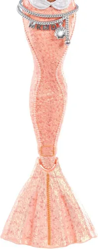 Miniatura 4 de MERMAZE MERMAIDZ Muñeca de sirena Shellnelle que cambia de color con atuendo y accesorios de diseñador, cabello elegante y cola esculpida, posable