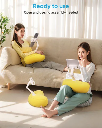 Miniatura 5 de NEARPOW Almohada con soporte para tablet, compatible con teléfono/tableta de 4.7 a 15.6 pulgadas, iPad, iPhone, Samsung, Google, Kindle, soporte