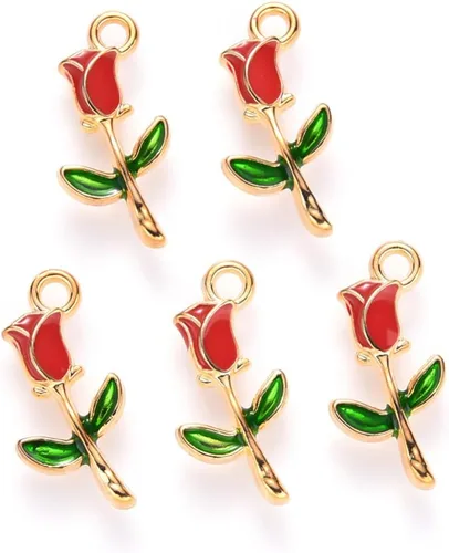 Miniatura 15 de DanLingJewelry 100 dijes de destello blanco esmaltado, dijes de relámpago para hacer joyas 100pcs-Flash Blanco