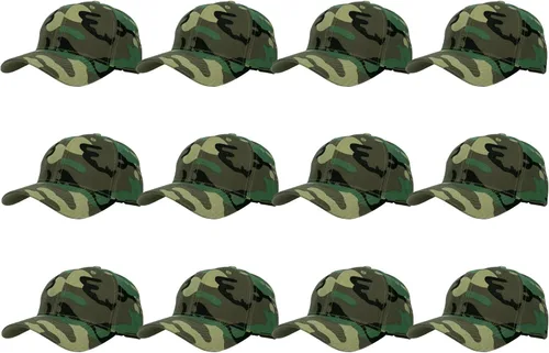 Miniatura 29 de Gorras de béisbol con correa trasera ajustable, lisas, negras, 12