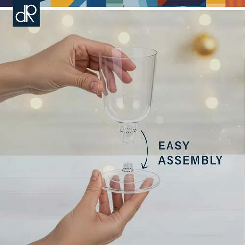 Miniatura 3 de DecorRack 24 copas de vino, 6 onzas, sin BPA, copas de vino de plástico para fiestas, perfectas para fiestas al aire libre, bodas, pícnics, Copa