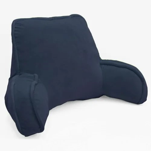 Miniatura 22 de Almohada aterciopelada súper suave para respaldo de lectura, brazos y bolsillos, de 18 pulgadas de alto para sentarse en la cama, sofá, cojín
