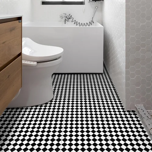 Miniatura 3 de Elffloor Azulejos de despegar y pegar: 10 piezas 11.8 * 11.8 pulgadas, autoadhesivos, impermeables, de vinilo para el suelo, adhesivo de baldosas