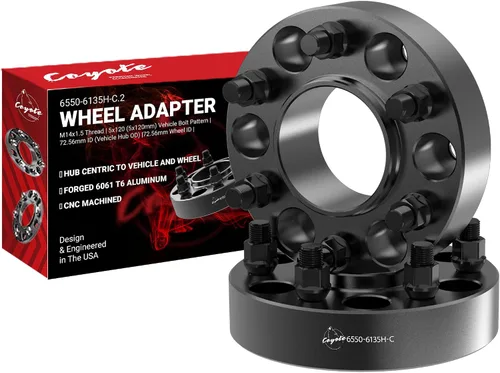 Miniatura 10 de Wheel Accessories Parts 2 Piezas Espaciadores de Rueda Centrados en el Buje 6x5.5 6x139.7mm 1.00 Pulgada de Grosor 78.1mm Buje M14x1.5 14x1.5 Rosca