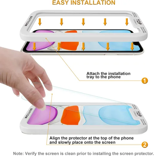 Miniatura 2 de Supershieldz (2 unidades) Diseñado para iPhone 11 y iPhone XR (6.1 pulgadas) Protector de pantalla de vidrio templado