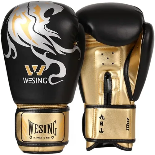 Miniatura 2 de Wesing - Guantes de boxeo de grado profesional para mujeres y hombres, guantes de entrenamiento de gel para kickboxing, guantes de entrenamiento