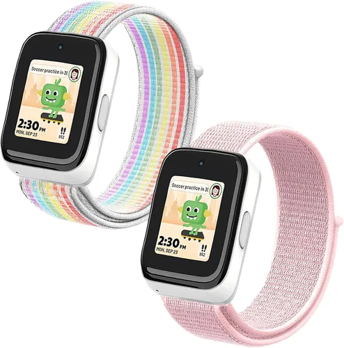 Miniatura 15 de Correas de nailon NewJourney compatibles con el reloj SyncUP para niños 2/1, correa de reemplazo transpirable con gancho y bucle para niños y niñas