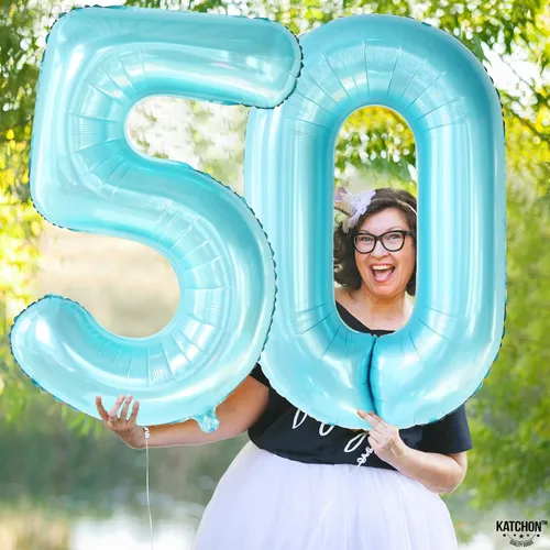 Miniatura 233 de KatchOn, Globo grande azul número 2 de 40 pulgadas Decoraciones de cumpleaños de Baby Shark para niño de 2 años Globo azul número 2 Globo