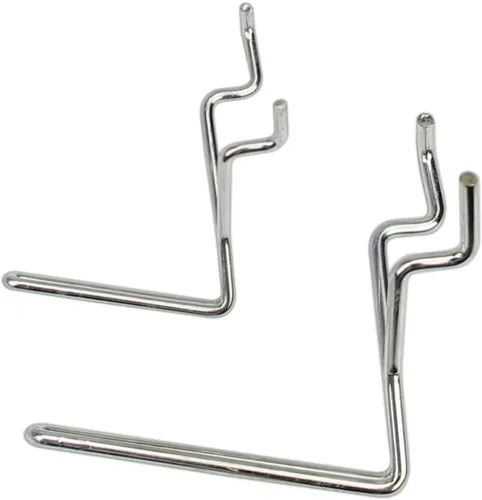 Miniatura 10 de Ganchos de acero para tablero de clavijas, paquete de 60 ganchos de 1 pulgada + 2 pulgadas + 4 pulgadas en L, color negro, no se caen, se adapta a
