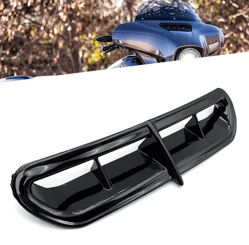Cubierta de ventilación de carenado delantero de motocicleta para Harley Touring Electra Glide Limited Ultra Classic Street Glide 2014-2021 (negro)