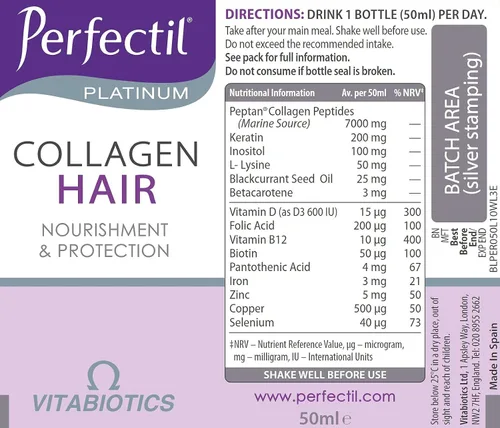 Miniatura 8 de Perfectil by Vitabiotics Platinum Colágeno Bebida Capilar 10 x 1.7 fl oz