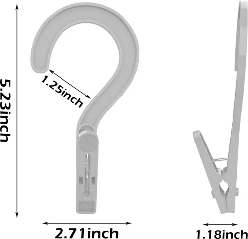 Miniatura 2 de 12 piezas de ganchos de lavandería con clips de plástico para colgar ropa en el armario, perchas de ropa, pines súper resistentes, clips de colgador