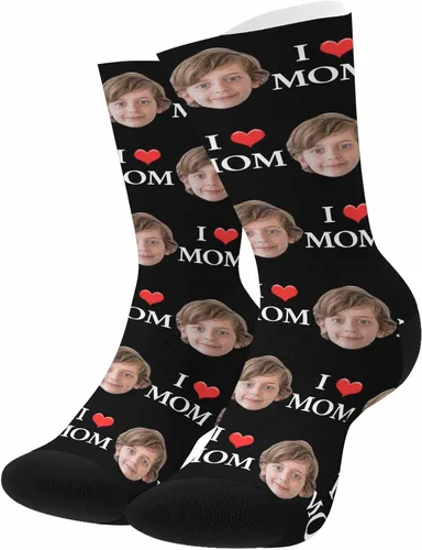 Miniatura 143 de Artsadd Calcetines personalizados para mujeres y hombres, amantes de los perros y gatos, regalos divertidos unisex personalizados