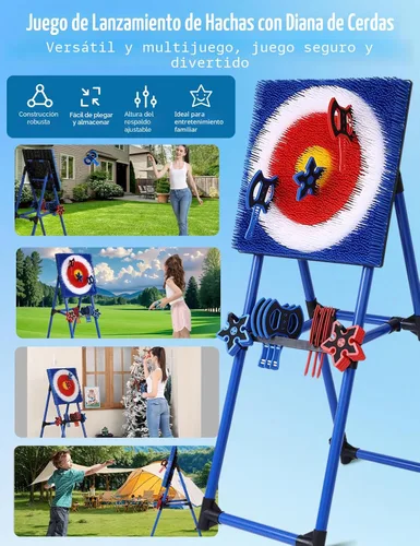Miniatura 5 de Axe Throwing Game for Backyard with 8 Axes & 8 Star Darts,Axe Throwing Game Set for Indoor & Outdoor,Yard,Camping,Backyard