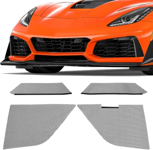 Miniatura 10 de HECASA Grille Mesh Set Compatible with 2020-2024 Chevy Chevrolet Corvette C8 Front Inner Mesh Honeycomb Grill Guard Radiator Grille Vent Insert