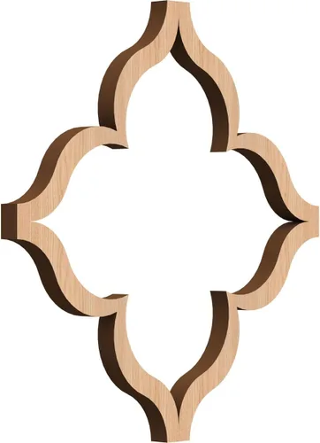 Miniatura 8 de 7 3/8 pulgadas de ancho x 7 3/8 pulgadas de alto x 3/8 pulgadas de alto, paneles de pared de madera con calado decorativo extra pequeño, roble rojo