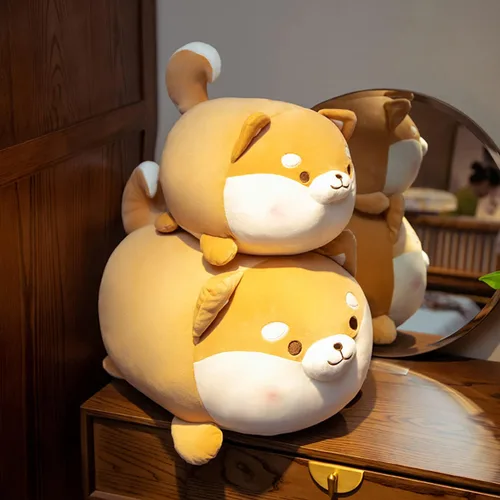 Miniatura 7 de Lindos y suaves animales de peluche para perros Shiba Inu, juguetes de peluche para perros Shiba Inu, almohada de peluche para perros Shiba Inu