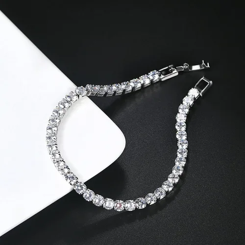 Miniatura 3 de Harry and Henry Pulseras de perlas de 3 capas para mujer, pulsera de diamantes de imitación brillantes, pulsera abierta de perlas de cristal