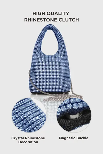 Miniatura 2 de BABEYOND Bolsos de mano para mujer Bolsas de noche brillantes con purpurina y diamantes de imitación portátil para fiesta, baile de graduación, boda