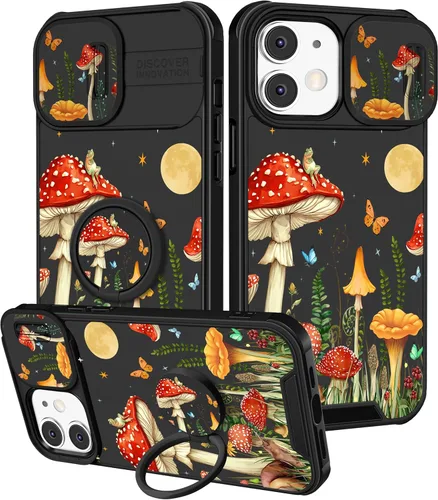 Miniatura 74 de Funermei Funda 2 en 1 para iPhone 13/iPhone 14 para mujeres, linda funda de teléfono con calavera para niñas, diseño de esqueleto gótico, divertido