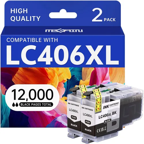 MEGAIN LC406XL - Cartuchos de tinta de repuesto para LC406 XL LC 406XL para impresora Brother MFC-J5855DW MFC-J6555DW MFC-J4535DW MFC-J4335DW