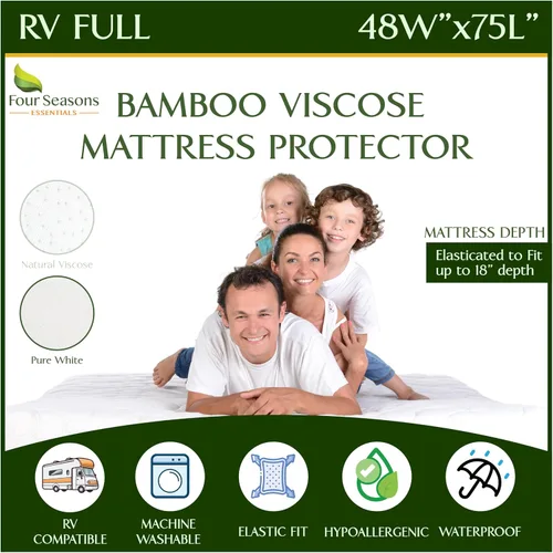 Miniatura 14 de Protector de colchón impermeable tamaño individual - Estilo sábana ajustable - Cubierta hipoalergénica de calidad premium que protege contra
