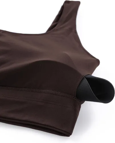 Miniatura 87 de CRZ YOGA Butterluxe - Brasier deportivo con espalda en U para mujer, cuello redondo, acolchado, de bajo impacto, para yoga, entrenamiento